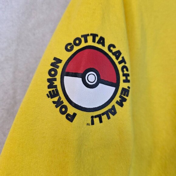 Pokemon Pikachu Yellow Hoodie Jacket S 6/7 Kids Cotton Blend - Picture 3 of 6